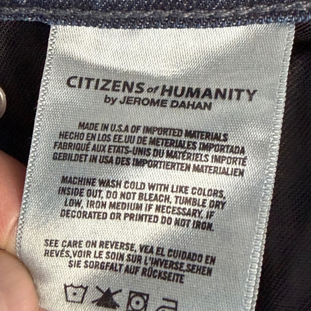 Citizens of Humanity Jerome Dahan Mens Straight Leg Jeans Dark Wash Blue - Picture 7 of 9